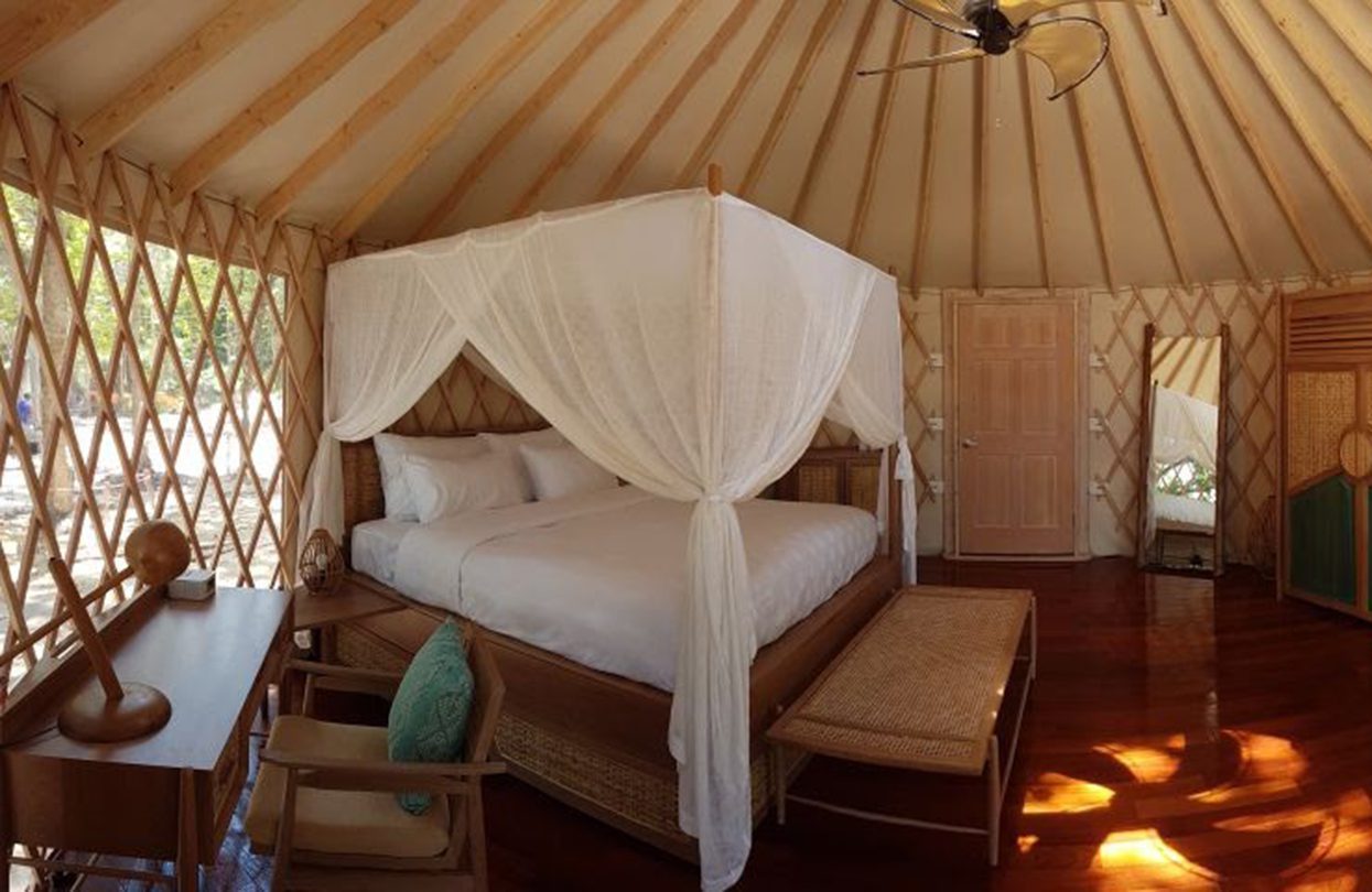 One of Awei Pila's airconditioned tents