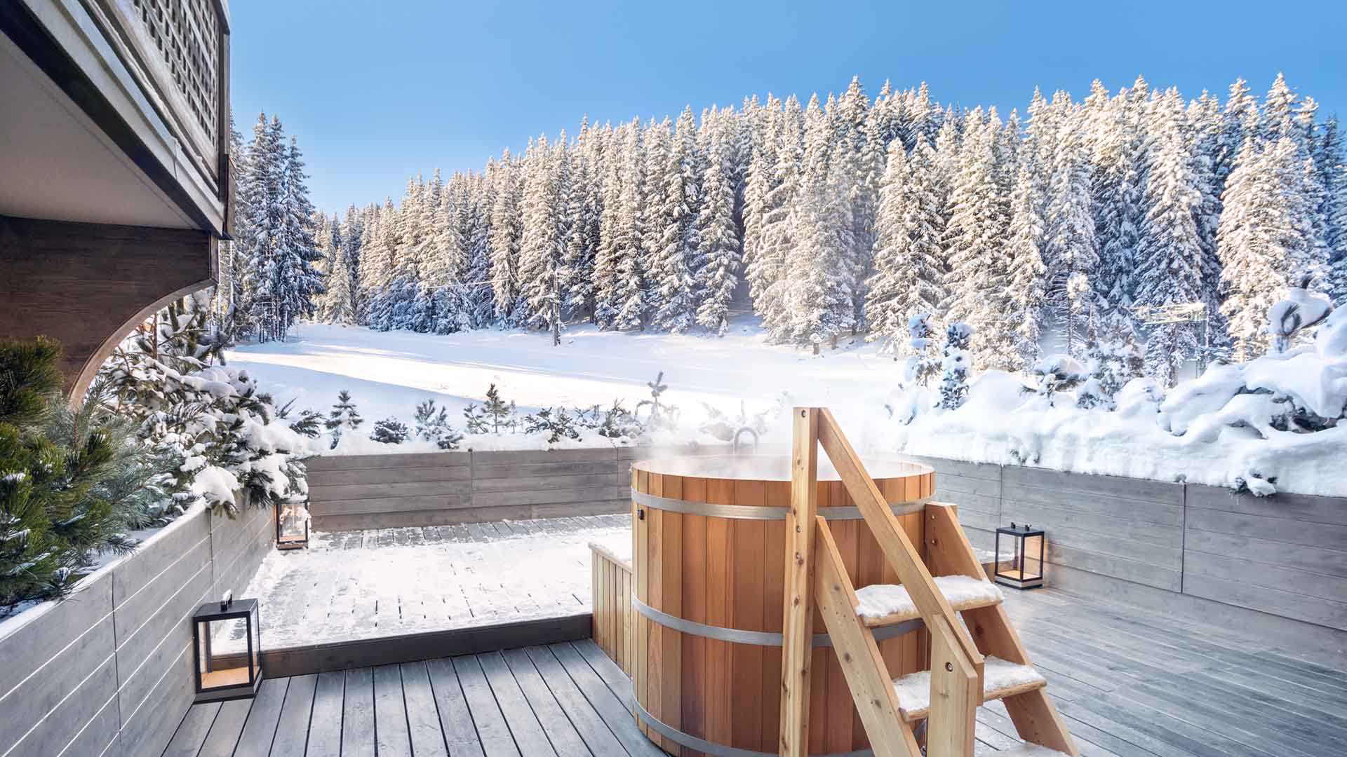 Le Melezin France – Chambre Ski Piste with Hot Tub Le Melezin France - Chambre Ski Piste with Hot Tub